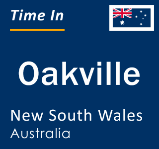 Current local time in Oakville, New South Wales, Australia