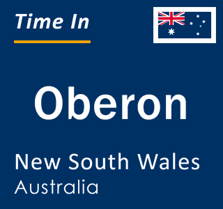 Current local time in Oberon, New South Wales, Australia