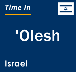 Current local time in 'Olesh, Israel