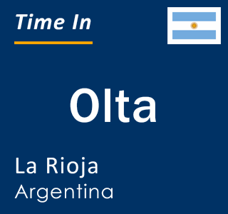 Current local time in Olta, La Rioja, Argentina