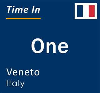 Current local time in One, Veneto, Italy