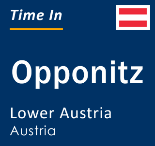 Current local time in Opponitz, Lower Austria, Austria