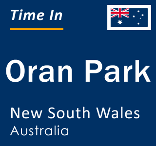 Current local time in Oran Park, New South Wales, Australia