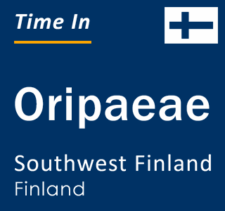 Current local time in Oripaeae, Southwest Finland, Finland
