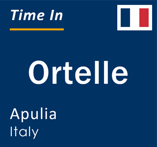 Current local time in Ortelle, Apulia, Italy