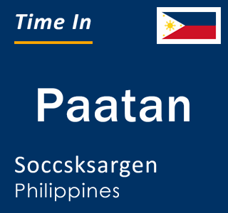 Current local time in Paatan, Soccsksargen, Philippines