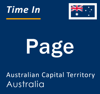 Current local time in Page, Australian Capital Territory, Australia