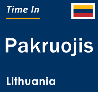 Current local time in Pakruojis, Lithuania