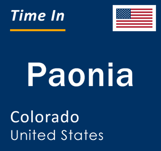 Current local time in Paonia, Colorado, United States