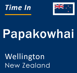 Current local time in Papakowhai, Wellington, New Zealand