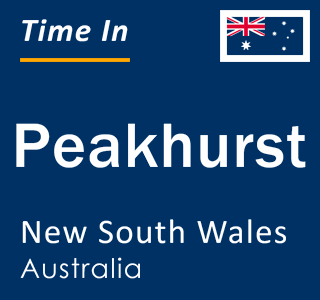 Current local time in Peakhurst, New South Wales, Australia
