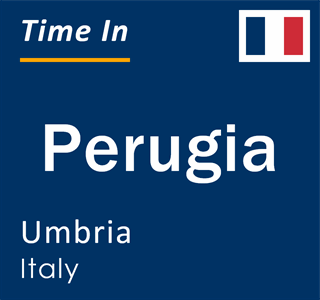 Current time in Perugia, Umbria, Italy