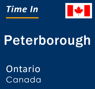 Current local time in Peterborough, Ontario, Canada