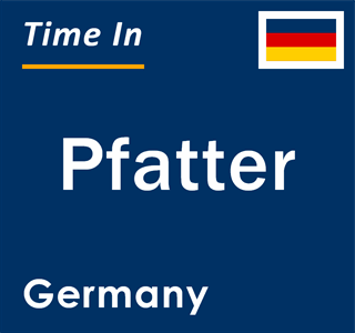 Current local time in Pfatter, Germany