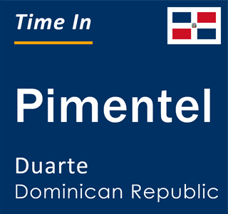 Current local time in Pimentel, Duarte, Dominican Republic