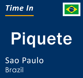 Current local time in Piquete, Sao Paulo, Brazil