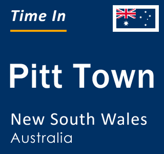 Current local time in Pitt Town, New South Wales, Australia