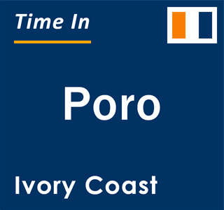 Current local time in Poro, Ivory Coast