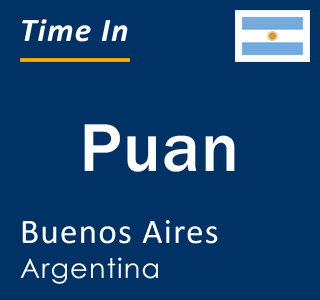 Current local time in Puan, Buenos Aires, Argentina