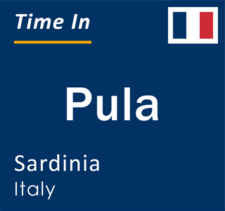 Current time in Pula, Sardinia, Italy