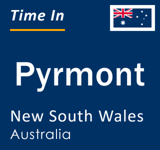 Current local time in Pyrmont, New South Wales, Australia
