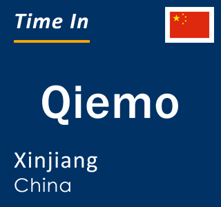 Current local time in Qiemo, Xinjiang, China