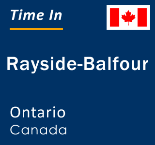 Current local time in Rayside-Balfour, Ontario, Canada