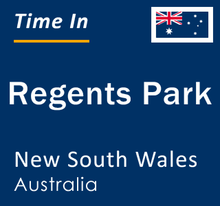 Current local time in Regents Park, New South Wales, Australia