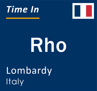 Current time in Rho, Lombardy, Italy