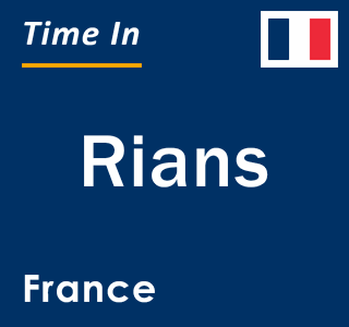 Current local time in Rians, France