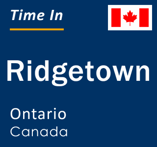 Current local time in Ridgetown, Ontario, Canada