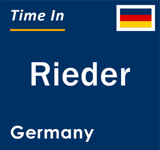 Current local time in Rieder, Germany