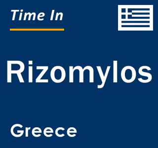 Current local time in Rizomylos, Greece