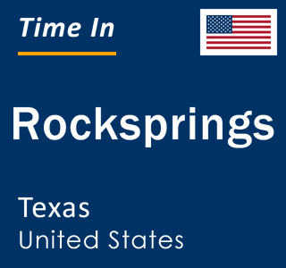 Current local time in Rocksprings, Texas, United States