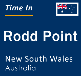 Current local time in Rodd Point, New South Wales, Australia