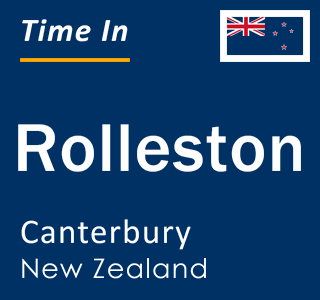 Current time in Rolleston, Canterbury, New Zealand
