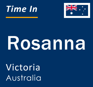 Current local time in Rosanna, Victoria, Australia