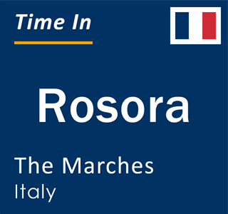 Current local time in Rosora, The Marches, Italy