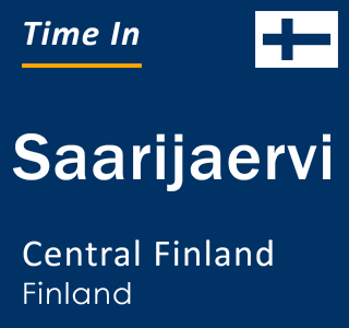 Current local time in Saarijaervi, Central Finland, Finland