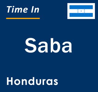 Current local time in Saba, Honduras
