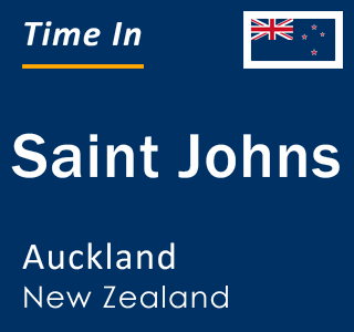 Current local time in Saint Johns, Auckland, New Zealand