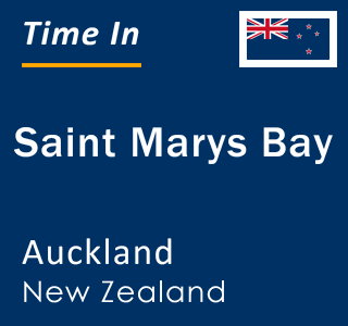 Current local time in Saint Marys Bay, Auckland, New Zealand