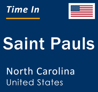 Current local time in Saint Pauls, North Carolina, United States