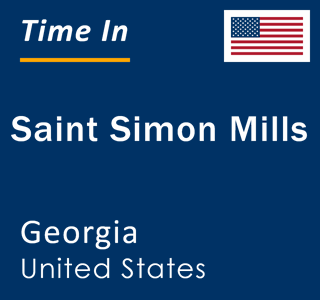 Current local time in Saint Simon Mills, Georgia, United States