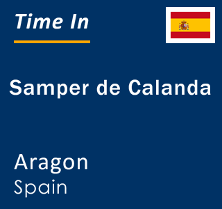 Current local time in Samper de Calanda, Aragon, Spain