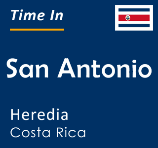 Current local time in San Antonio, Heredia, Costa Rica
