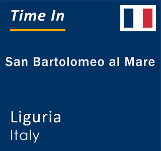 Current local time in San Bartolomeo al Mare, Liguria, Italy