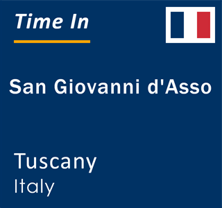 Current local time in San Giovanni d'Asso, Tuscany, Italy