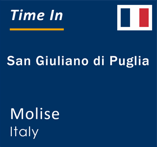 Current local time in San Giuliano di Puglia, Molise, Italy