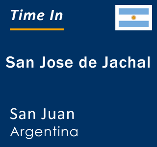 Current local time in San Jose de Jachal, San Juan, Argentina